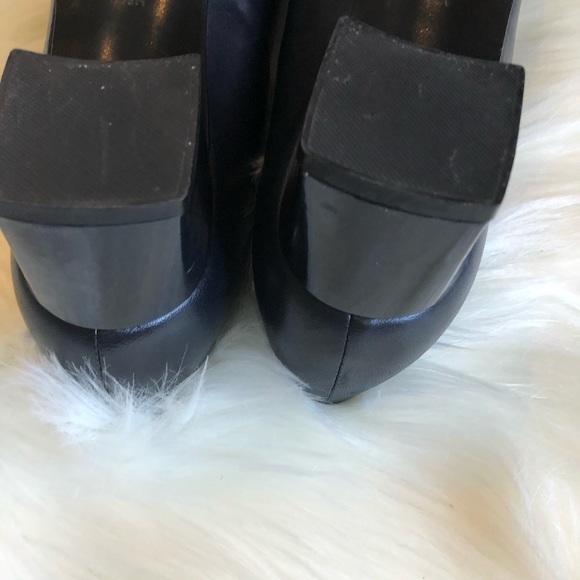 Etienne Aigner Siena Flat Black Leather Pumps 9.5N - Picture 10 of 12